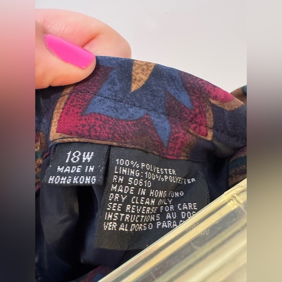 Kasper vintage midi skirt and blouse set women size 18 - Picture 14 of 14